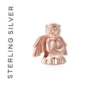 🌟 14K Rose Gold Angel Charm